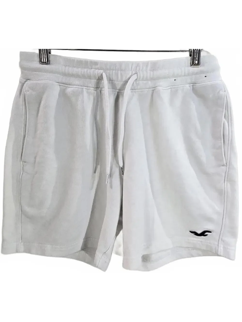 Hollister White Drawstring Fleece Shorts Size S